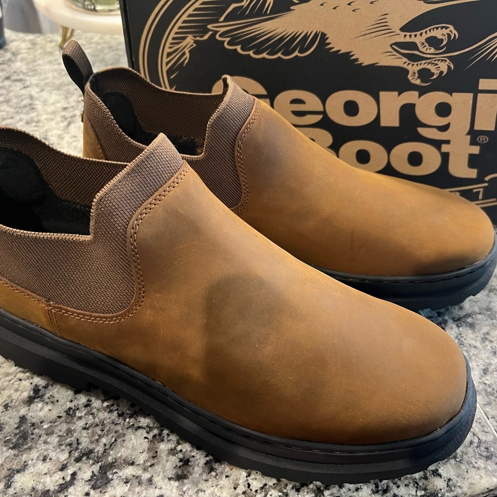 Georgia Boot Men's Tan Slip-On Boots